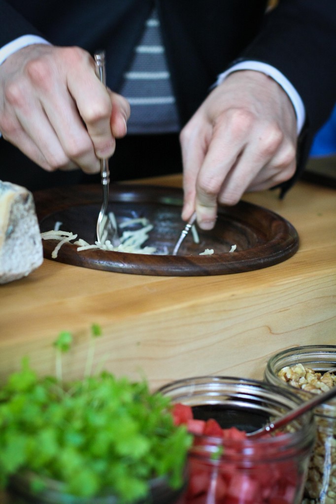 Waldorf salad in the making