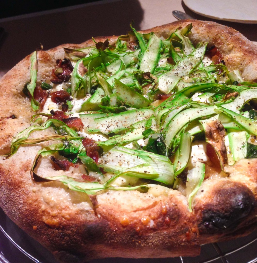 Asparagus Bacon Pizza - ABC Kitchen