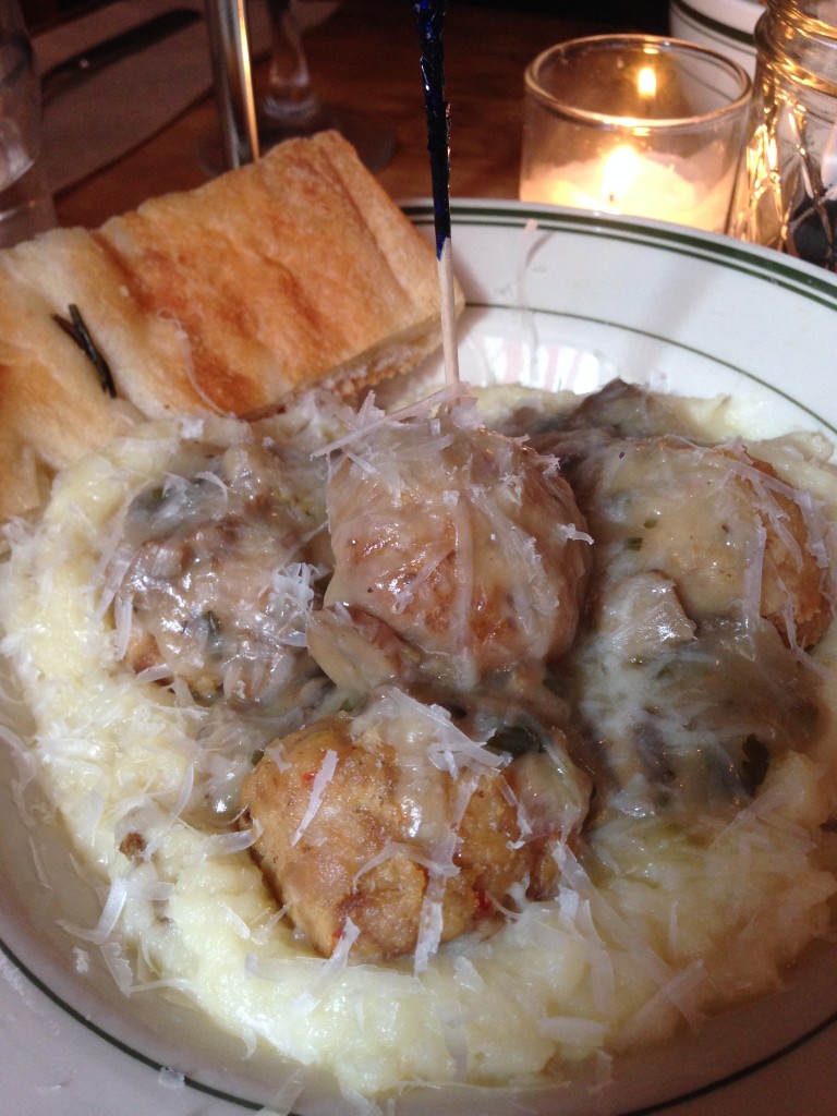 Spicy Pork Meatballs with Mushroom Gravy over Mashed Potatoes - THE MEATBALL SHOP