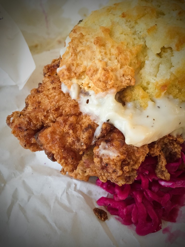 Fried Chicken, buttermilk biscuit, coleslaw, gravy