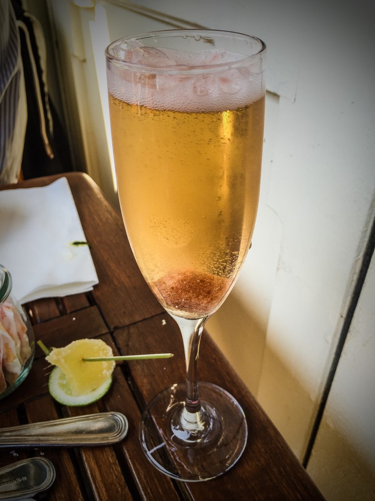 Classic ‘Champagne’ Cocktail Angostura-soaked sugar cube, sparkling wine, lemon oils $12 