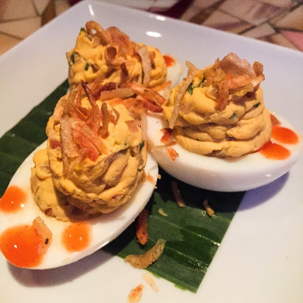 Thai Deviled Eggs crispy shallots, basil ~5 