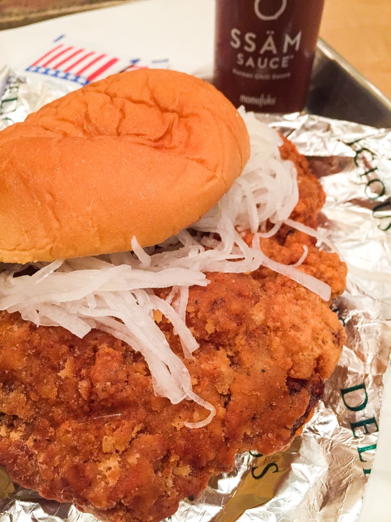 Fried Chicken Sandwich with Daikon Slaw - $8