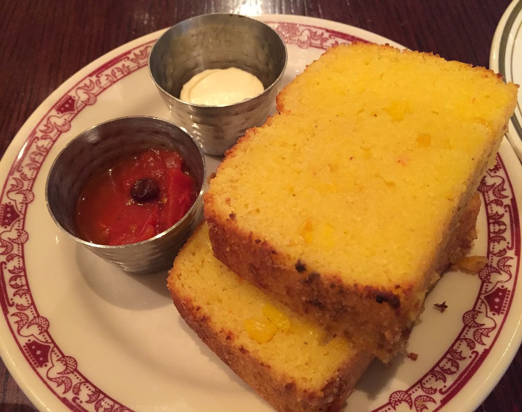 Cornbread with honey butter and tomato jam - $4