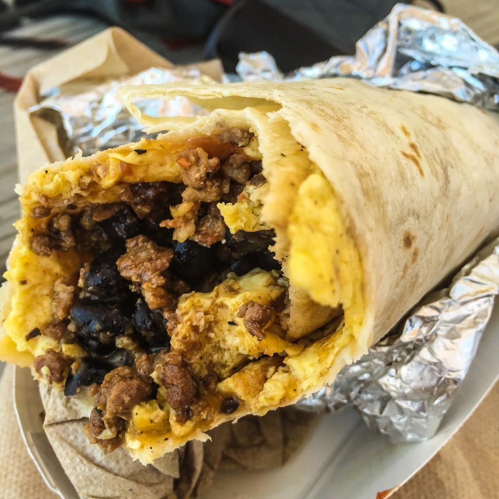 Steak and Egg Breakfast Burrito - $8