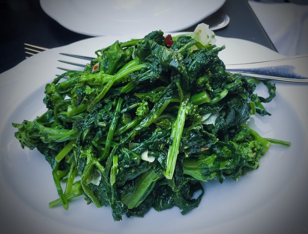 Broccoletti broccoli rabe, garlic & chilies - $13