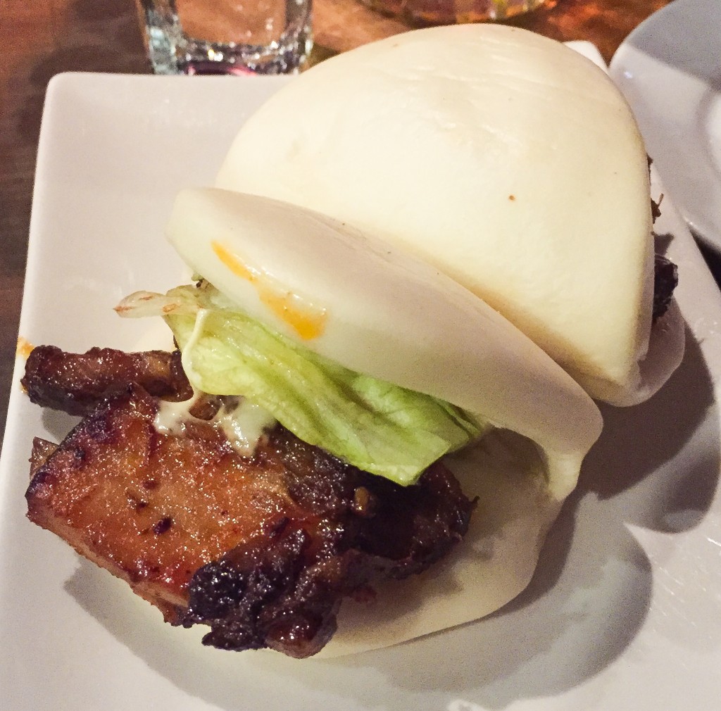 Hirata Buns (2 pcs) Steamed buns filled with pork served with Ippudo’s original spicy buns sauce and mayo. - $8