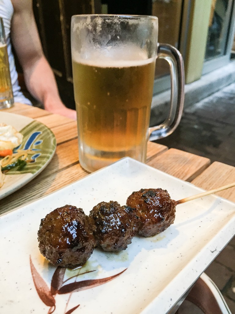 Meatballs and Sapporo - The two best things here