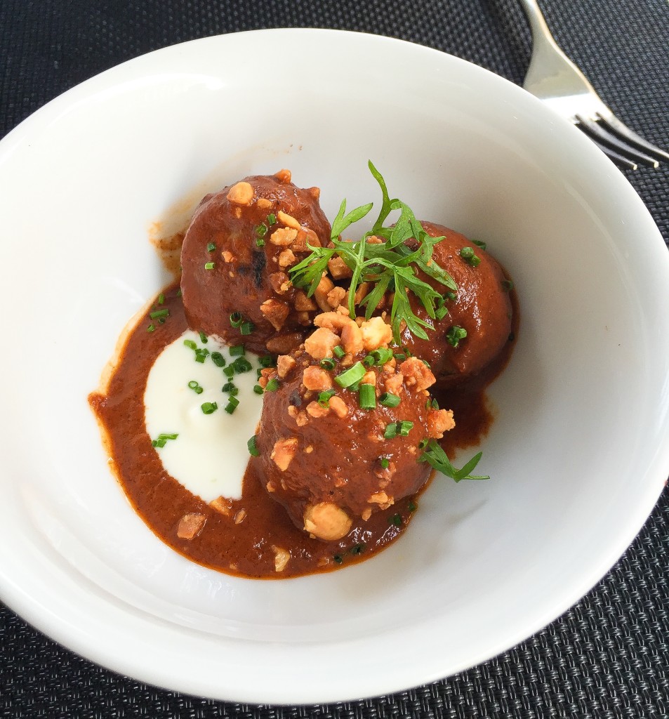 Duck Meatballs in Peanut Sauce