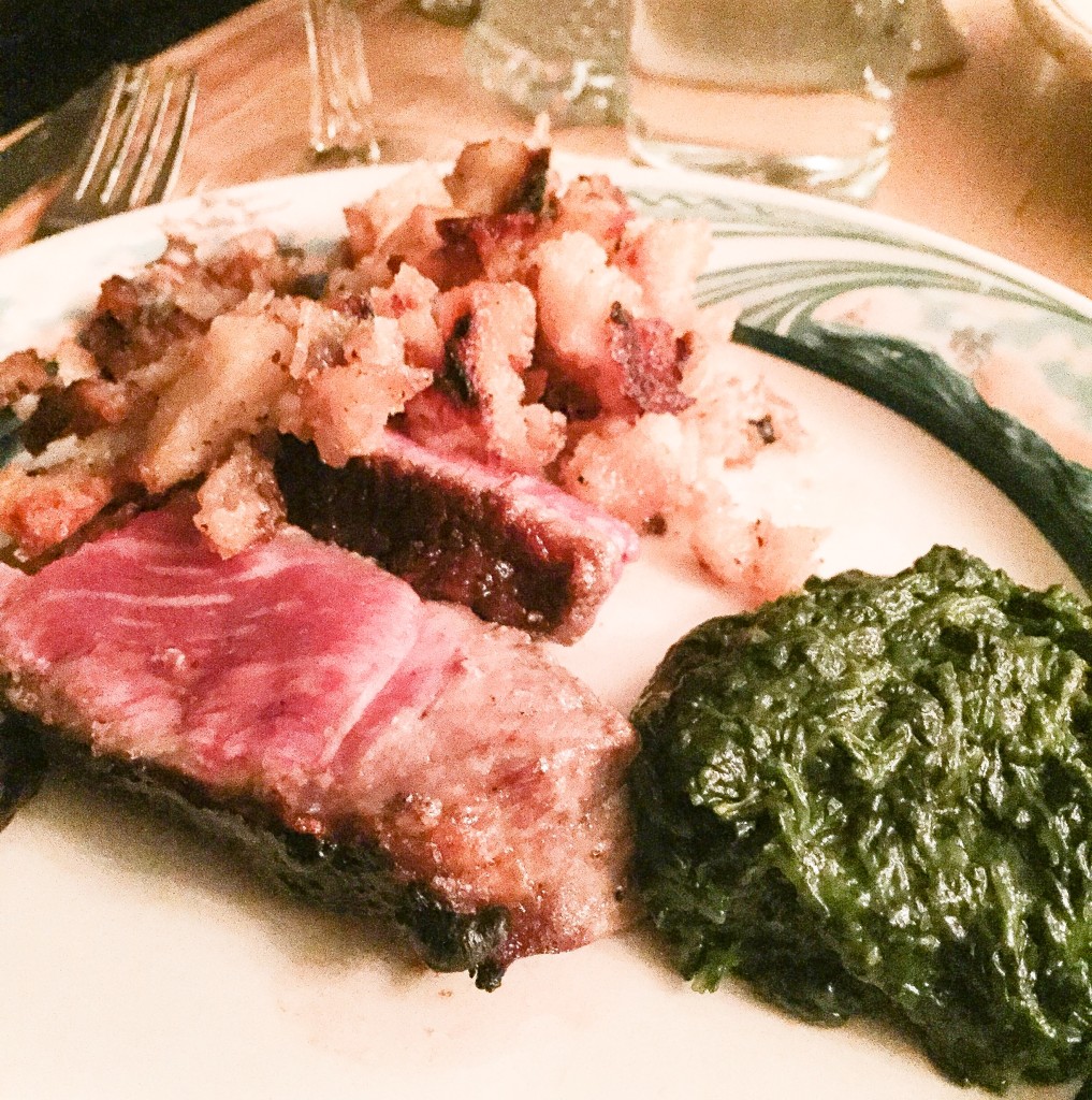 Recommended sides - German Potatoes & Creamed Spinach