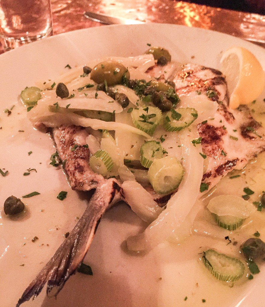 Orata alla griglia grilled whole sea bream with lemon-oregano oil .  .  .  .  .  .  .  .  .  .   29