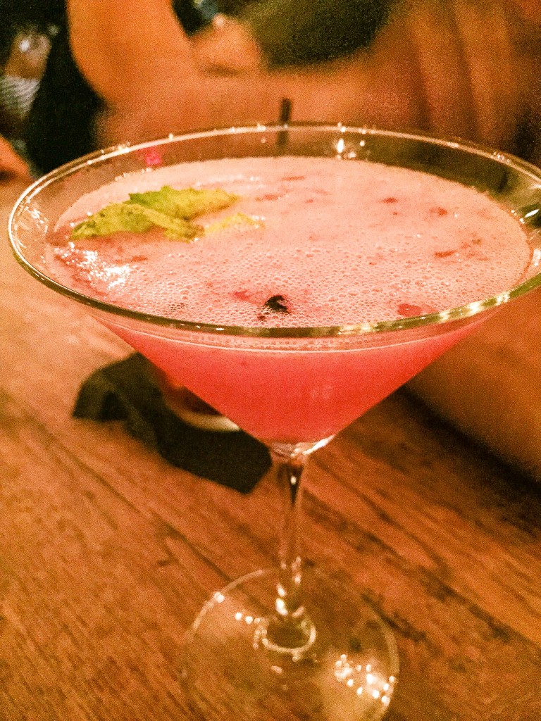 I forget what this was, but it was like a blueberry cosmo. And delicious!