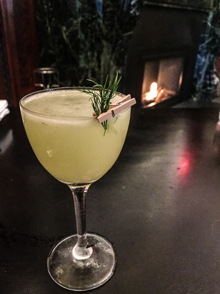 DILL OR NO DILL $16 beefeater gin, fresh dill, smashed cucumber, lemon juice, elderflower syrup, smoked salt solution