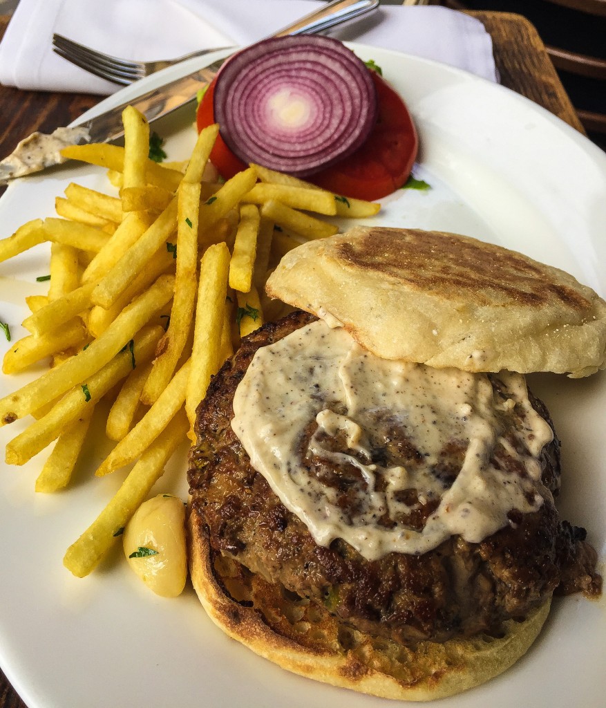 TRUFFLED MUSHROOM ASPARAGUS TURKEY BURGER 16  porcini aioli, with fries