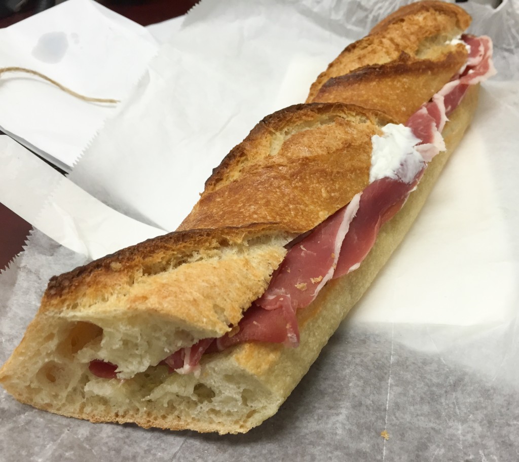 Marie-Antoinette  - $11 16-month cured ham (or bresaola +1.50), fresh goat cheese, extra virgin olive oil, honey