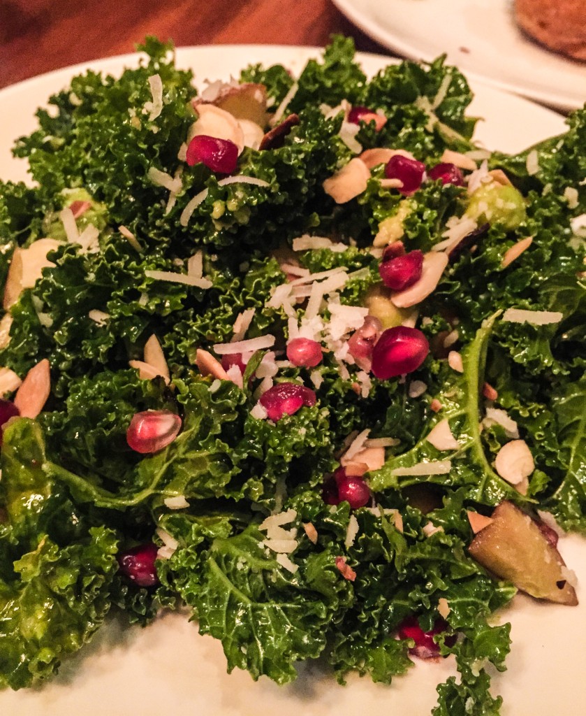 KALE $9 almonds, apples, pecorino, pomegranate, avocado