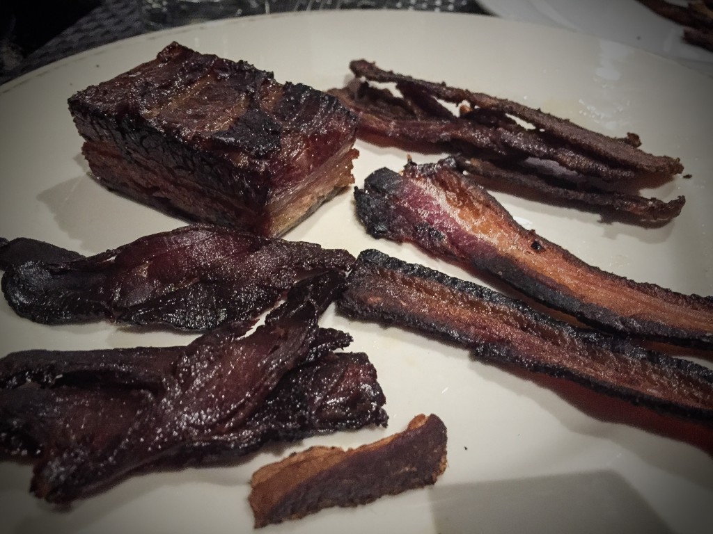 Bacon Tasting - Braised Maple Bacon, Molasses Bacon, Lamb Bacon & Turkey Bacon - $15