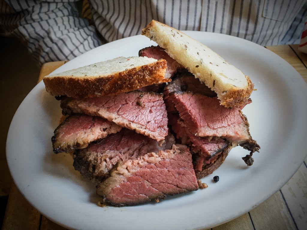 Smoked Meat Sandwich - Brisket, Mustard, Rye - $15 