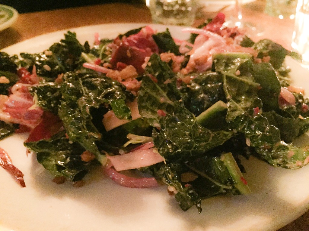 winter greens  accidental blue | beets | farro-chestnut crumble $10 