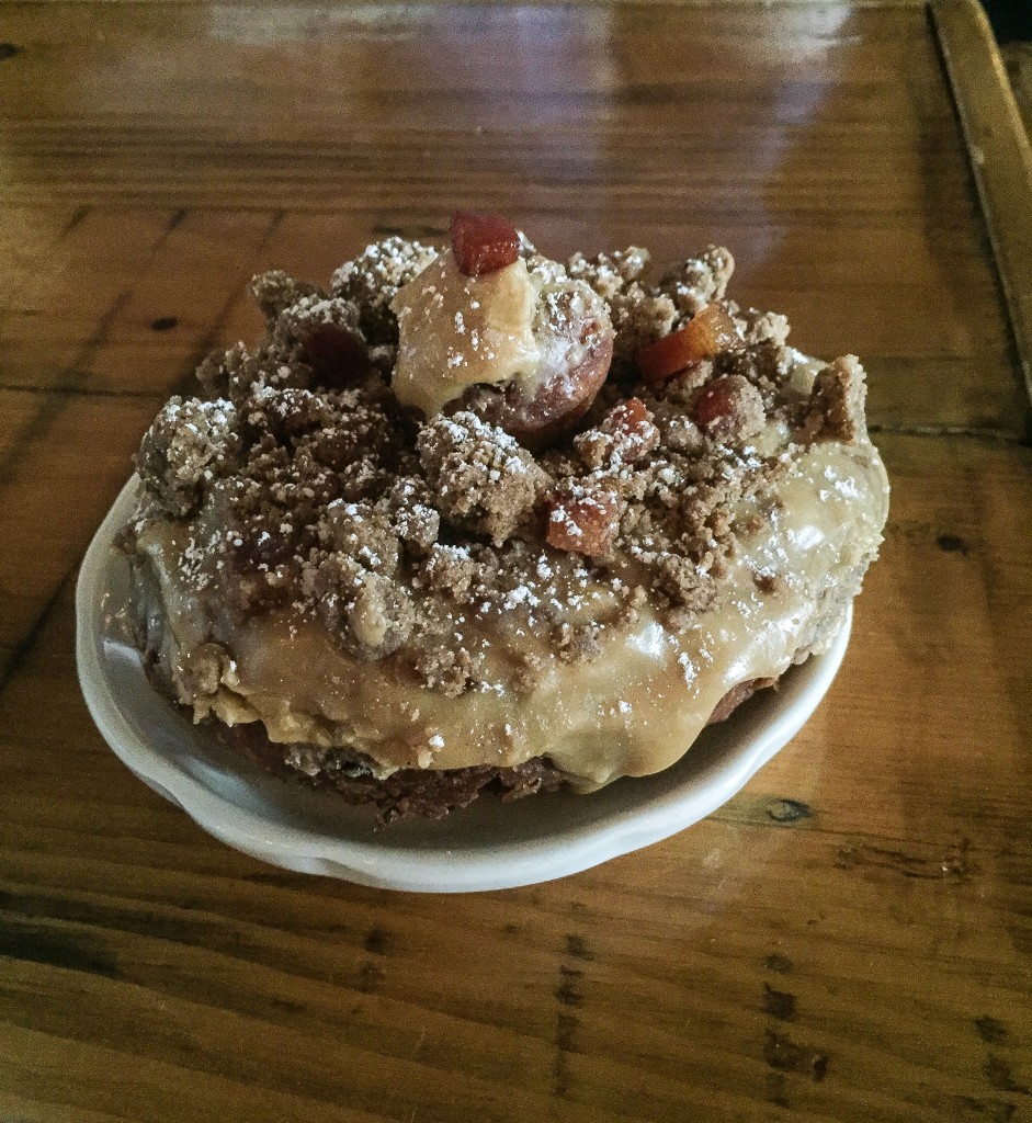 The Velvet Elvis Donut - Chocolate Chip Banana Cake, Peanut Butter Glaze, Bacon Crumb - $4.50