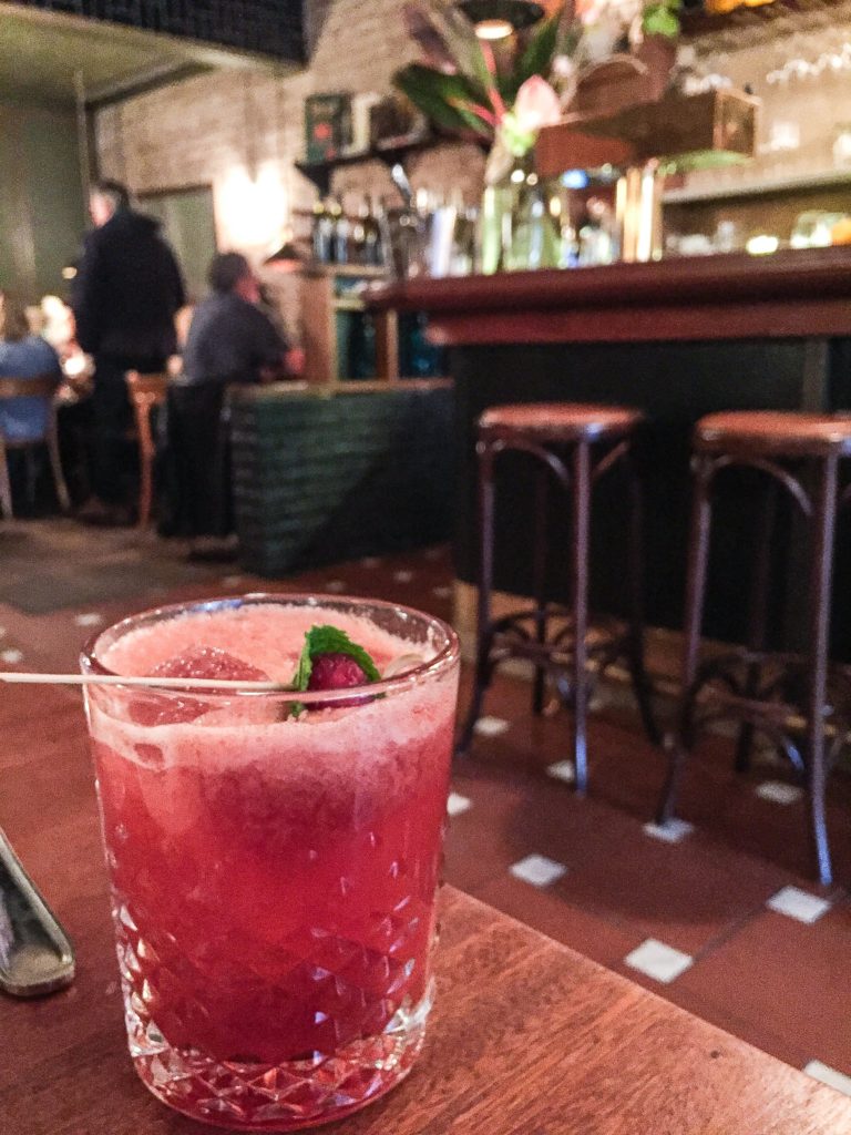 Dream Day - Rum, Raspberries, Chocolate Bitters, Mint, Lemon - $14