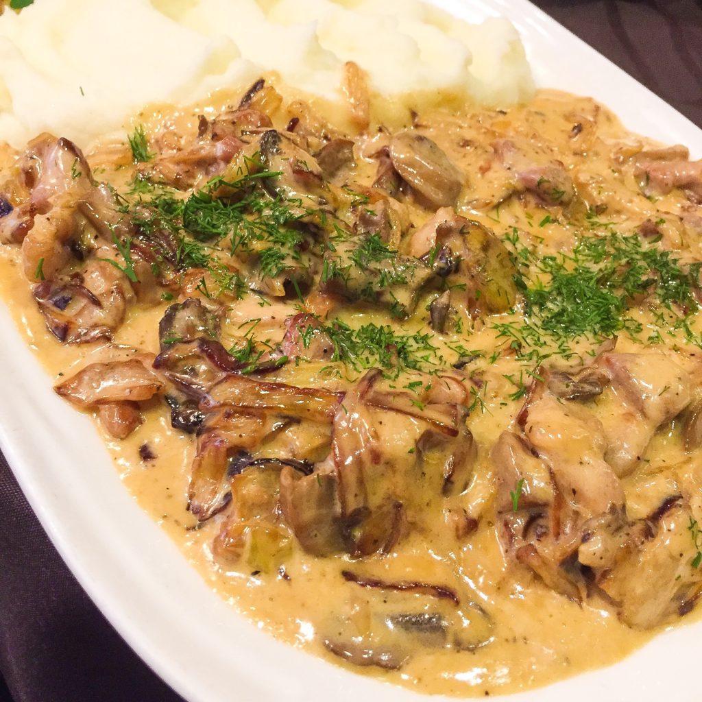 Chicken Stroganoff $12.50