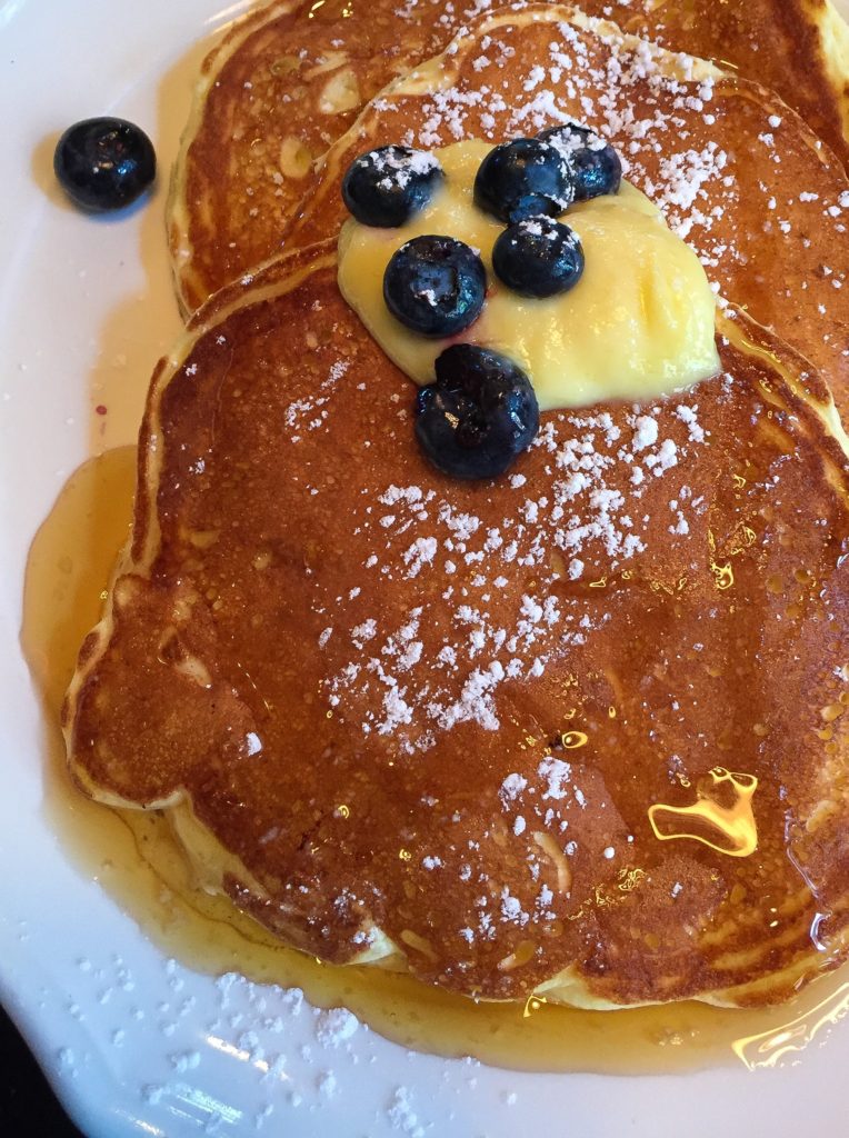 Lemon Ricotta Pancakes blueberries & meyer lemon curd  - $18