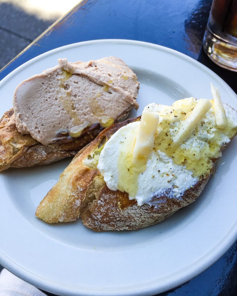 Chicken Liver and Ricotta Honey Crostinis