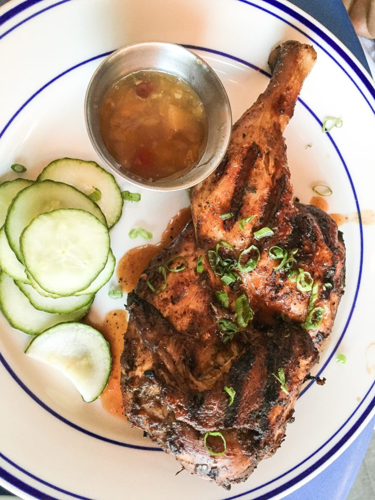 Jerk Chicken - with mango chutney, cucumber escovitch - $24