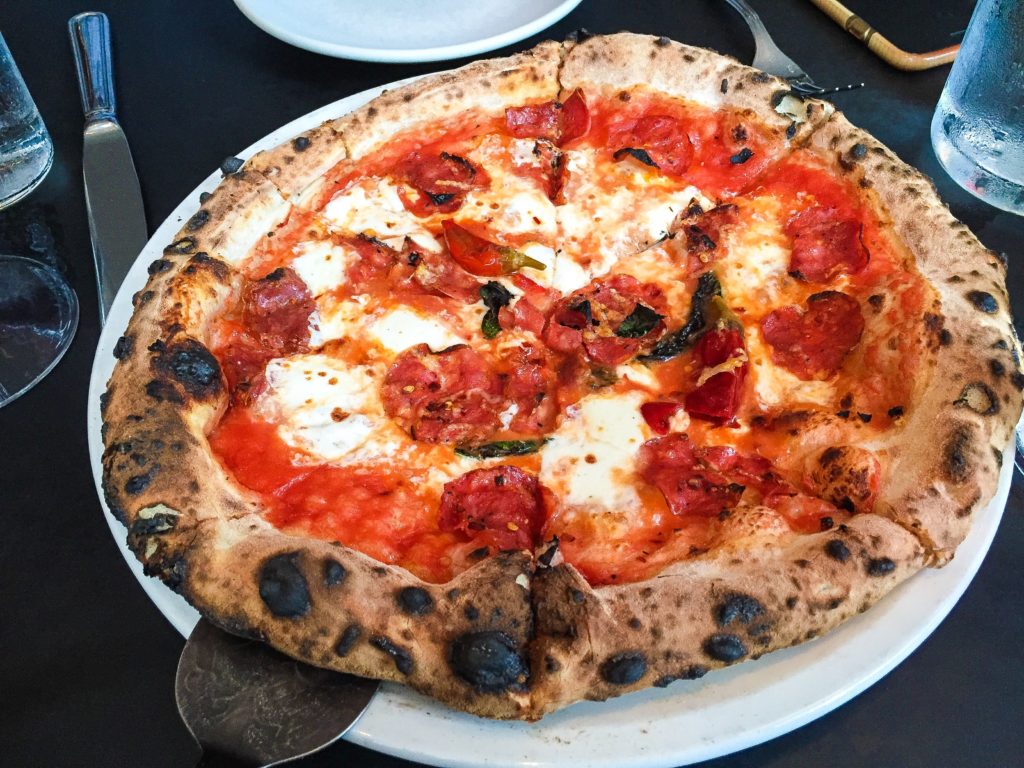 Diavola Pizza - Spicy Neapolitan Salami, Provolone PIccante & Mint - $22