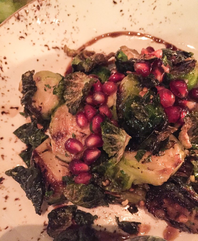 Brussels Sprouts, pomegranates, pistachios —14 