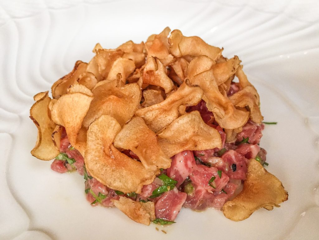 Truffled BEEF Carne Cruda Crunchy Salsify Chips ($15pp)